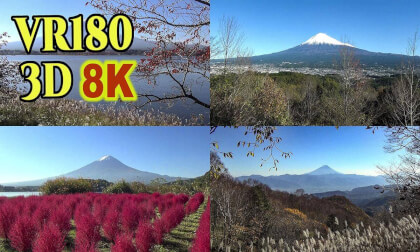 Autumn scenery with a view of Mt. Fuji in JAPAN , shot on SONY HDR-TD10,old 3D Video vamera VR Video Autumn scenery with a view of Mt. Fuji in JAPAN , shot on SONY HDR-TD10,old 3D Video vamera VR