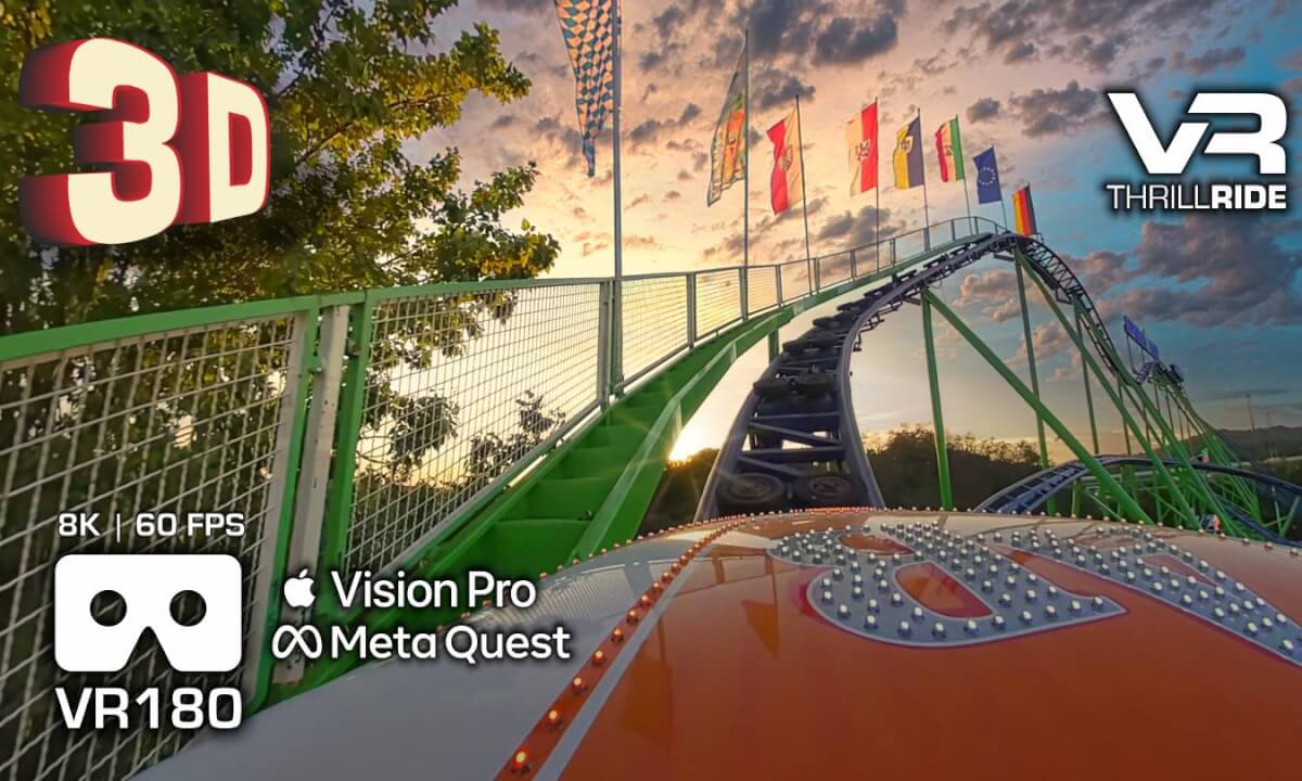 3D Immersive 8K VR180 Roller Coaster Sunset Ride on Alpina Bahn - Meta Quest 3 Apple Vision Pro