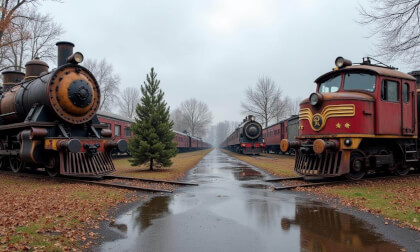 Soviet railway equipment. Open-air museum. Soviet railway equipment. Open-air museum.