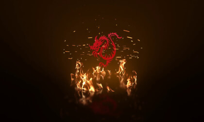 RED DRAGON logo VR Video RED DRAGON logo VR