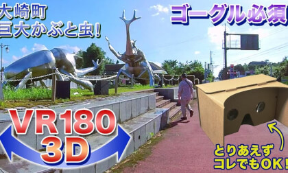 [VR180 3D] Osaki-cho, Kagoshima A giant beetle monument!