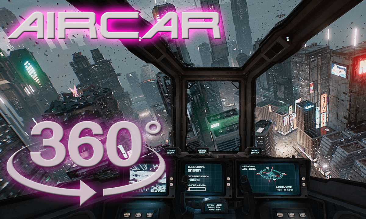 AirCar VR Flyby - Thorns VR 360 4k