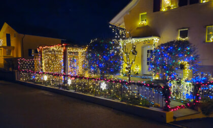 Most impressing and amazing Christmas lights at a single house in Lyss in the Bernese Seeland in Switzerland Most impressing and amazing Christmas lights at a single house in Lyss in the Bernese Seeland in Switzerland