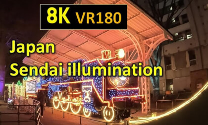 Japan  Sendai illumination VR Video Japan  Sendai illumination VR