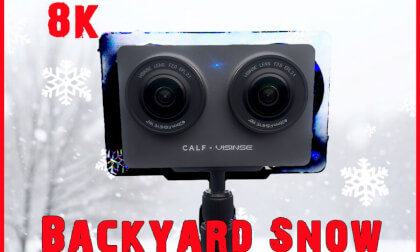Backyard Snowing VR Video Backyard Snowing VR