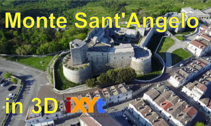 Monte Sant'Angelo Castle, Apulia, Italy in 3D-iXYt side-by-side video for VR Monte Sant'Angelo Castle, Apulia, Italy in 3D-iXYt side-by-side video for VR