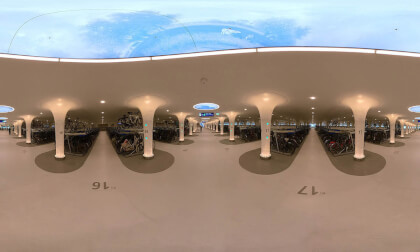 360 VR Amsterdam underwater bicycle parking VR Video 360 VR Amsterdam underwater bicycle parking VR