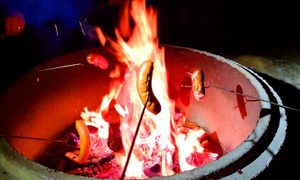 Roasting sausages on fire in Finland | Campfire in Nature Roasting sausages on fire in Finland | Campfire in Nature