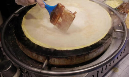 Saptial video of making Chinese pancake Saptial video of making Chinese pancake