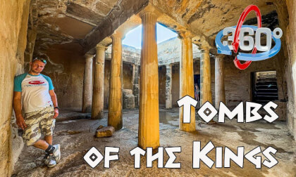 Exploring the Ancient TOMBS OF THE KINGS in Paphos, Cyprus - 360 VR tour VR Video Exploring the Ancient TOMBS OF THE KINGS in Paphos, Cyprus - 360 VR tour VR