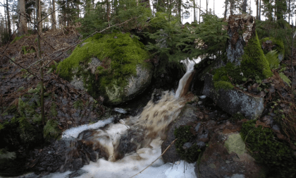 (VR180) Waterfall in Swedish Forest VR Video (VR180) Waterfall in Swedish Forest VR