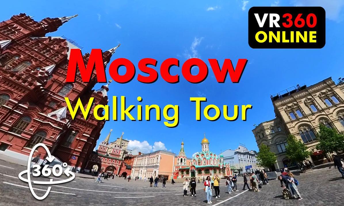 VR 360 video 6K 3D video the center Mosscow Red Square Alexander Garden GUM videos for VR glasses 360 6K 3D vr video