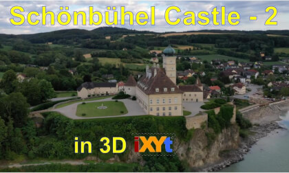 Schloss Schönbühel (view from river), Melk, Lower Austria in 3D-iXYt side-by-side video for VR Schloss Schönbühel (view from river), Melk, Lower Austria in 3D-iXYt side-by-side video for VR