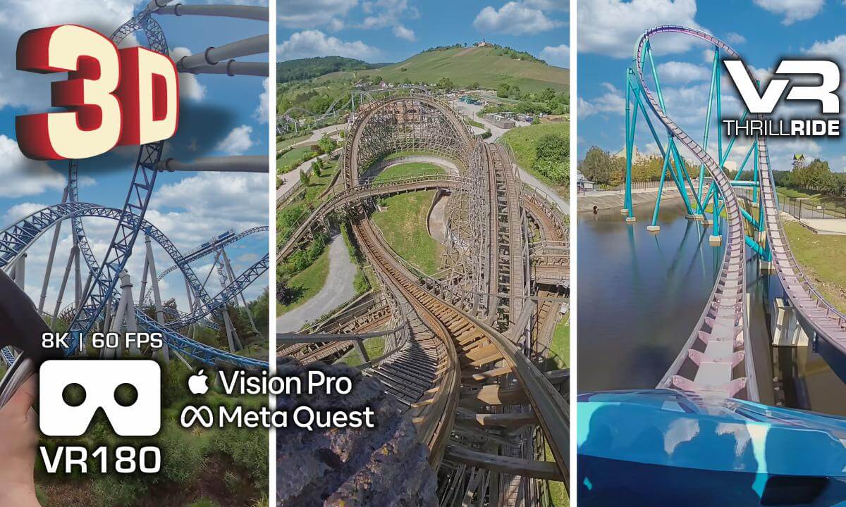 Top 3 VR Roller Coasters in 3D VR180 8K | DeoVR