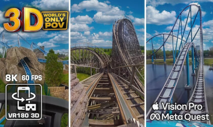 Top 3 VR Roller Coasters in 3D VR180 8K