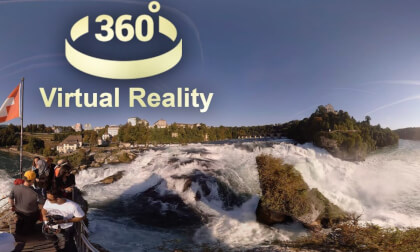 The waterfall Rheinfall in Virtual Reality - 360 degrees video VR Video The waterfall Rheinfall in Virtual Reality - 360 degrees video VR