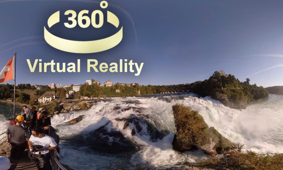 The waterfall Rheinfall in Virtual Reality - 360 degrees video