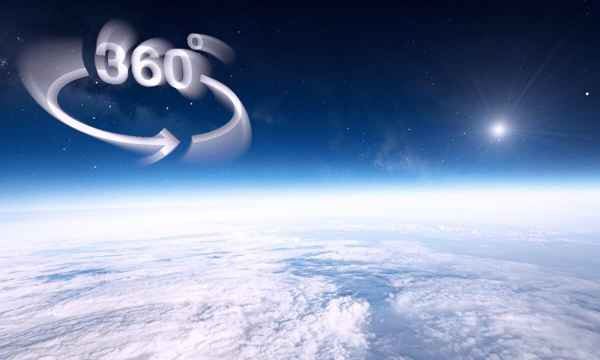 360 VR Flight Over Earths Stratosphere