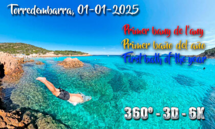 Primer bany de l'any 2025, Torredembarra Primer bany de l'any 2025, Torredembarra