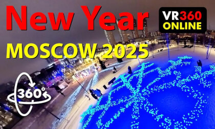 360 VR video 6K 360 3D video New Year's Парк Ходынское поле Горки Moscow 2025 VR videos for VR glasses 360 6K 3D video