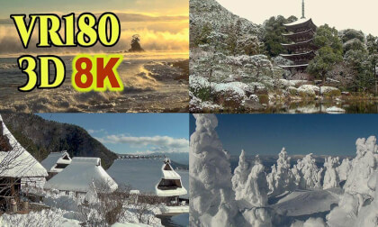 Spectacular winter scenery across Japan ,shot on SONY HDR-TD10