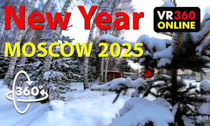 VR Video 4K 360 3D BEST Nature in winter January 2025 Moscow region is the most ecologically clean area of the Moscow region.