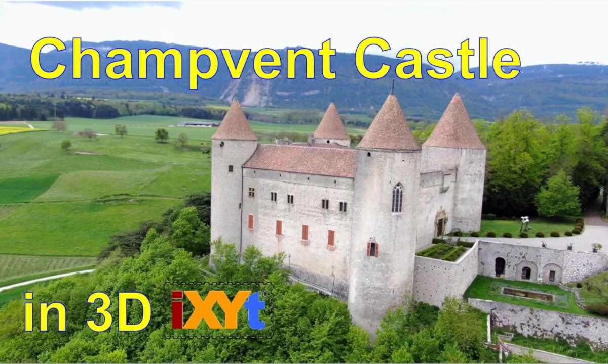 Champvent Castle, Vaud, Suiss in 3D-iXYt side-by-side video for VR