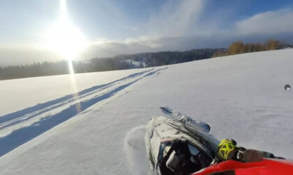 Snowmobiling in High Unitah Mountains Utah VR Video Snowmobiling in High Unitah Mountains Utah VR