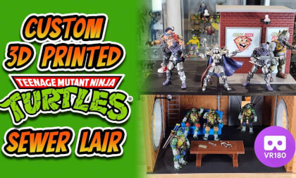 Custom 3D Printed Diorama for JoyToy TMNT - 3D VR180 VR Video Custom 3D Printed Diorama for JoyToy TMNT - 3D VR180 VR