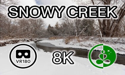 SNOWY CREEK - VR180 - 8K w/ Spatial Audio VR Video SNOWY CREEK - VR180 - 8K w/ Spatial Audio VR