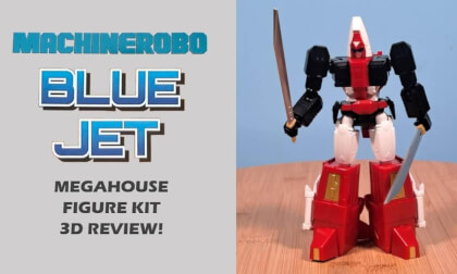 Blue Jet MegaHouse Machine Robo Figure Kit Review in 3D! VR Video Blue Jet MegaHouse Machine Robo Figure Kit Review in 3D! VR
