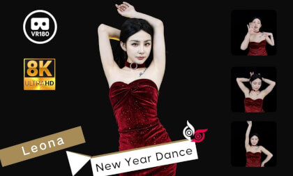 Model - Leona Part 1 New Year Dance 8K 3D VR180 ASMR Model - Leona Part 1 New Year Dance 8K 3D VR180 ASMR