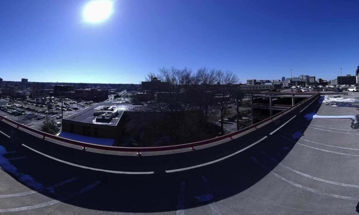 Parking Garage on a Sunny Day in Louisville, KY 8K 360 30 FPS