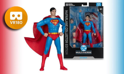 McFarlane Toys, Superman: The Movie DC Multiverse Collector Edition Action Figure 3D VR180 VR Video McFarlane Toys, Superman: The Movie DC Multiverse Collector Edition Action Figure 3D VR180 VR