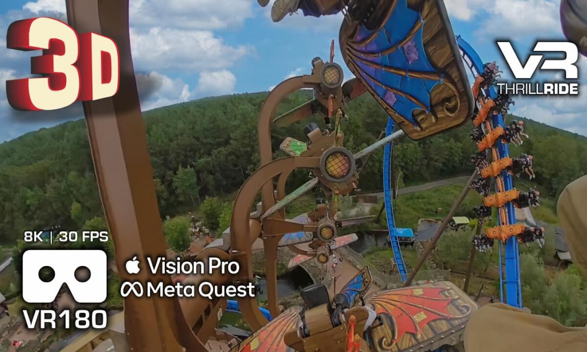 3D Immersive Pixarus Flight: Toverland VR180 POV Gerstlauer SkyFly VR Thrillride
