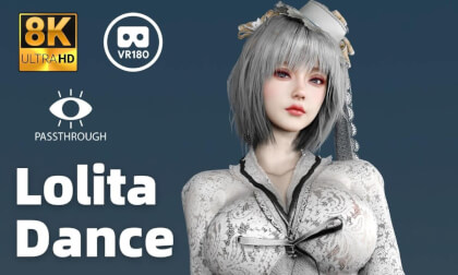 Cute Lolita Otaku dance - 8K 3D 180° VAM MMD Passthrough VR Video Cute Lolita Otaku dance - 8K 3D 180° VAM MMD Passthrough VR