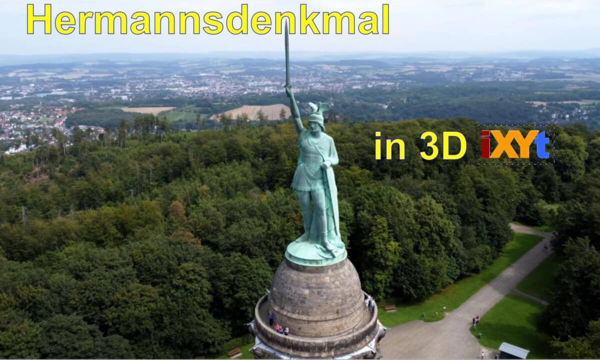 Hermannsdenkmal ,North Rhine-Westphalia, Germany in 3D sbs calming relax video