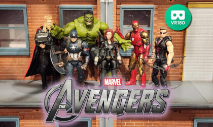Original Six Marvel Cinematic Universe Avengers Avionyx Action Figures in 3D VR180 VR Video Original Six Marvel Cinematic Universe Avengers Avionyx Action Figures in 3D VR180 VR