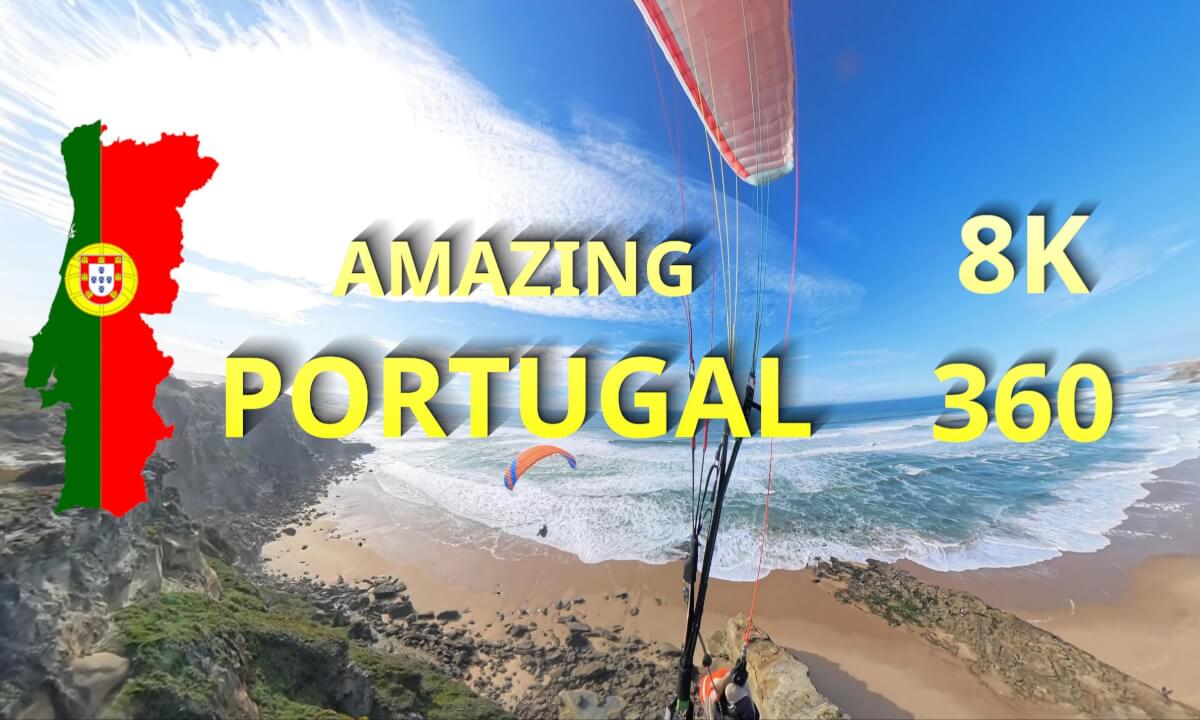 Amazing flight over the coast of Portugal