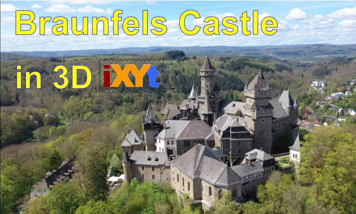 Braunfels Castle , Lahn-Dill-Kreis, Hesse, Germany in 3D sbs calming relax video