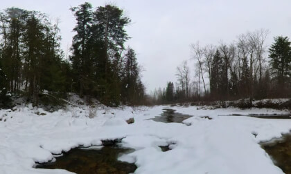 Snowy Stream VR Video Snowy Stream VR