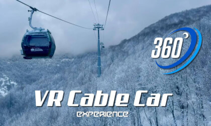 Climbing the Mountain with Cable Car - 360 Video Climbing the Mountain with Cable Car - 360 Video
