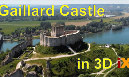 Château Gaillard, Eure,  Normandy, France in 3D sbs calming relax video VR Video Château Gaillard, Eure,  Normandy, France in 3D sbs calming relax video VR