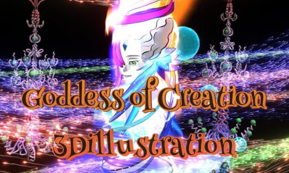 【Goddess of Creation】360°-3Dillustration VRart 【Goddess of Creation】360°-3Dillustration VRart