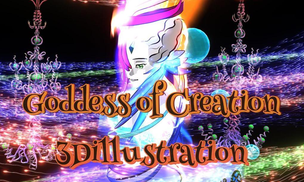 【Goddess of Creation】360°-3Dillustration VRart