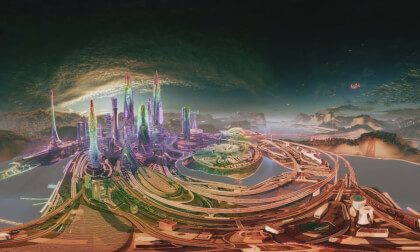 future color city 360 video future color city 360 video