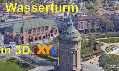 Wasserturm, Mannheim, Germany in 3D sbs calming relax video Wasserturm, Mannheim, Germany in 3D sbs calming relax video
