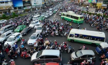 Chaotic and exciting traffic in Vietnam VR Video Chaotic and exciting traffic in Vietnam VR
