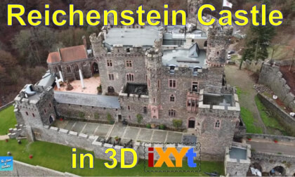 Reichenstein Castle, Mainz-Bingen,  Germany in 3D video for VR Reichenstein Castle, Mainz-Bingen,  Germany in 3D video for VR