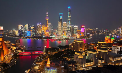 Dazzling night view of the Bund, Shanghai | 8K Drone Shot Dazzling night view of the Bund, Shanghai | 8K Drone Shot